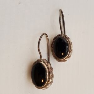 Sterling Silver Black Onyx Earrings